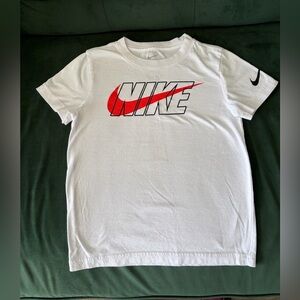 Nike Kids White Tee with Logo